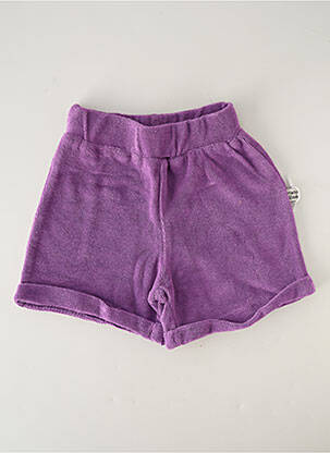 Short coupe droite taille élastique violet HELLO ELAÉ enfant