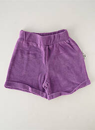 Short coupe droite taille élastique violet HELLO ELAÉ enfant