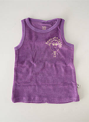Débardeur stretch sans manche violet HELLO ELAÉ enfant