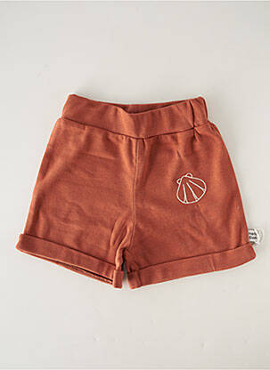 Short stretch taille élastique marron HELLO ELAÉ enfant
