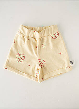 Short tissage jersey taille élastique beige HELLO ELAÉ enfant