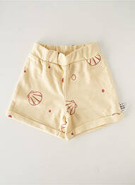 Short tissage jersey taille élastique beige HELLO ELAÉ enfant