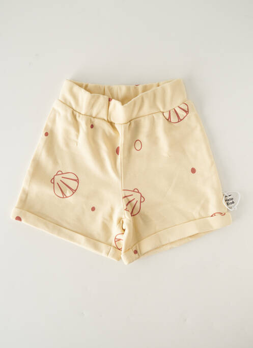 Short tissage jersey taille élastique beige HELLO ELAÉ enfant