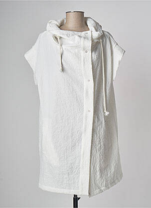 Veste casual coupe droite blanc KOKOMARINA femme