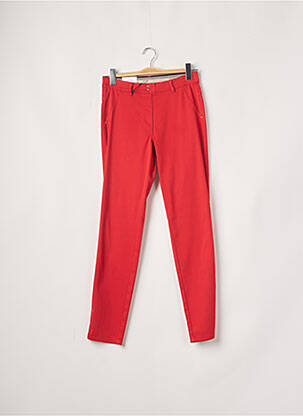 Pantalon slim taille élastique taille normale rouge EAST DRIVE femme