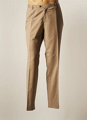Pantalon slim tissage chiné taille normale beige CLUB OF GENTS homme