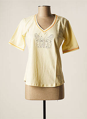 T-shirt jaune CLOUD'S pour femme