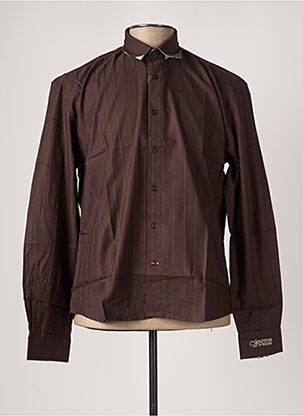 Chemise manches longues imprimé rayures marron COMPTOIR DU RUGBY homme