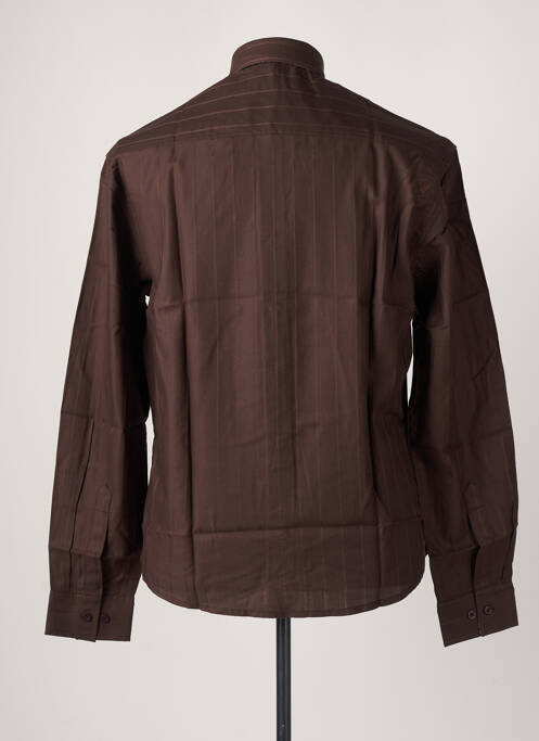 Chemise manches longues marron COMPTOIR DU RUGBY pour homme