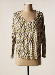 Top tissage jersey manches 3/4 vert SEE THE MOON femme