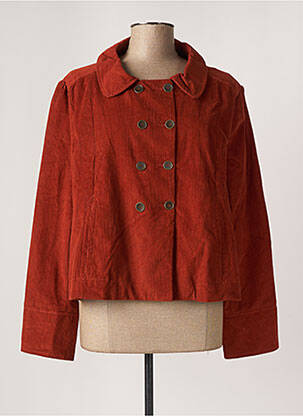 Veste casual col rond marron KALI YOG femme