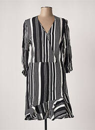 Robe mi-longue manches longues manches longues noir ESQUALO femme