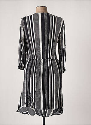 Robe mi-longue manches longues manches longues noir ESQUALO femme