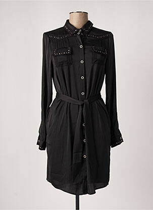 Robe courte manches longues manches longues noir ESQUALO femme