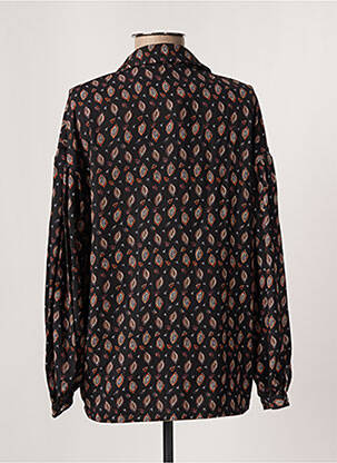 Chemisier tissage crêpe manches longues noir MOLLY BRACKEN femme