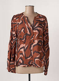 Chemisier coupe cintrée manches longues marron CREAM femme