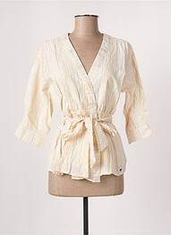 Veste kimono poignets évasés beige LES P'TITES BOMBES femme
