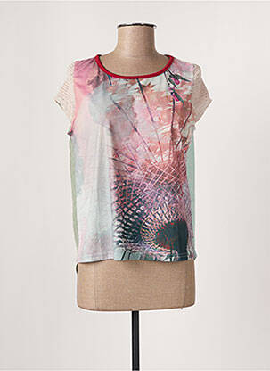 Top tissage jersey manches courtes vert SMASH WEAR femme