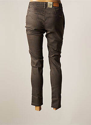 Pantalon chino tissage popeline taille normale gris CREAM femme