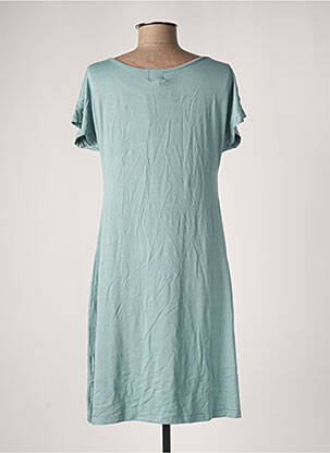 Robe mi-longue manches courtes manches courtes vert ROSE POMME femme
