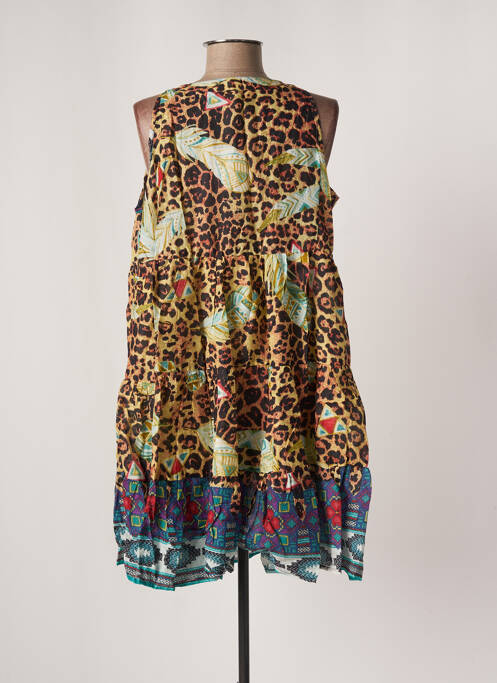 Robe mi-longue marron CHLOE LAETITIA pour femme