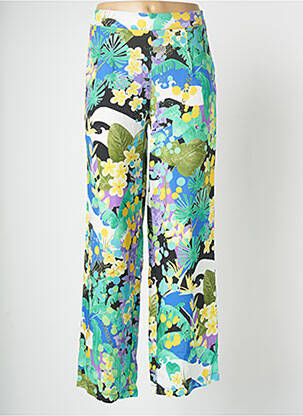 Pantalon droit taille normale taille normale bleu MALOKA femme
