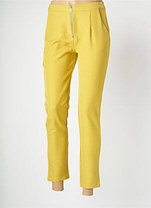 Pantalon slim stretch taille normale jaune LOFTY MANNER femme