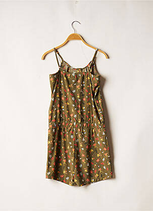 Combishort coupe cintrée fines bretelles vert NAME IT fille