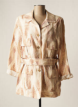 Veste casual epaulette beige ALHAN femme
