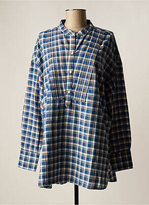 Tunique manches longues fermeture boutonnée sur le devant bleu CHARLIE JOE femme