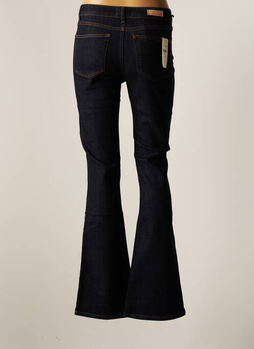 Jean coupe flare coupe droite évasée sur le bas taille haute bleu FIVE femme