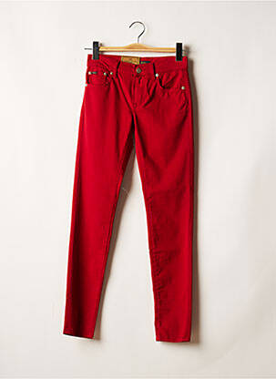 Jeans coupe slim rouge RALPH LAUREN pour femme