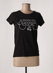 T-shirt noir LE TEMPS DES CERISES pour femme seconde vue