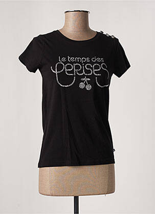 T-shirt noir LE TEMPS DES CERISES pour femme