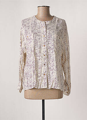 Chemisier coupe cintrée manches longues beige HARRIS WILSON femme