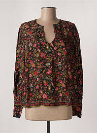 Blouse imprimé fleurs manches longues noir MKT STUDIO femme
