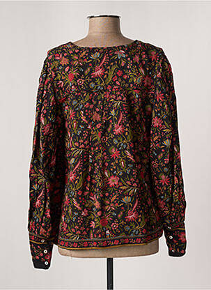 Blouse imprimé fleurs manches longues noir MKT STUDIO femme