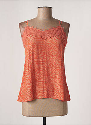 Top manches bretelles ajustables fines bretelles orange LE TEMPS DES CERISES femme