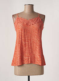 Top manches bretelles ajustables fines bretelles orange LE TEMPS DES CERISES femme