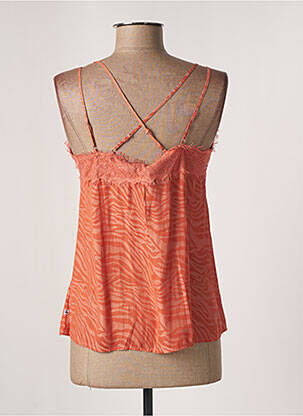Top manches bretelles ajustables fines bretelles orange LE TEMPS DES CERISES femme