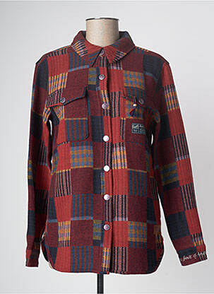 Veste casual coupe droite rouge MAISON SCOTCH femme