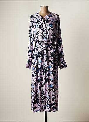 Robe longue manches longues manches longues violet SELECTED femme