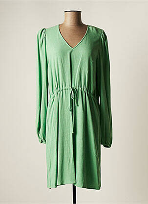 Robe mi-longue manches longues manches longues vert SELECTED femme