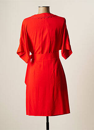 Robe courte manches courtes manches courtes rouge SUNCOO femme