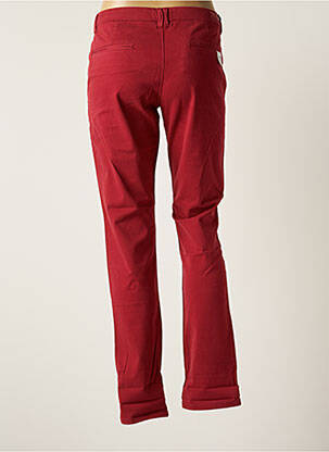 Pantalon chino fermeture zippée sous rabat boutonné taille normale rouge MKT STUDIO femme