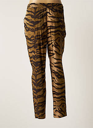 Pantalon chino tissage popeline taille normale marron SCHOOL RAG femme