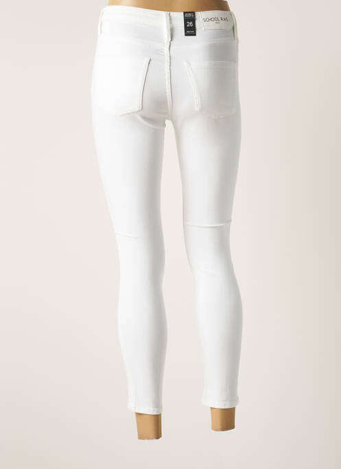 Jeans coupe slim blanc SCHOOL RAG femme
