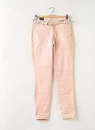 Pantalon chino fermeture zippée sous rabat boutonné taille normale rose MAISON SCOTCH femme