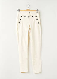 Pantalon slim tissage popeline taille normale beige MAISON SCOTCH femme