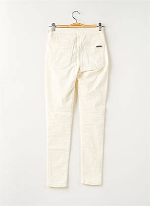 Pantalon slim tissage popeline taille normale beige MAISON SCOTCH femme